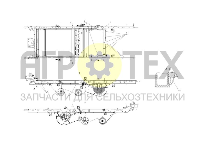 Чертеж Монтаж жгутов шасси (102.10.02.000)